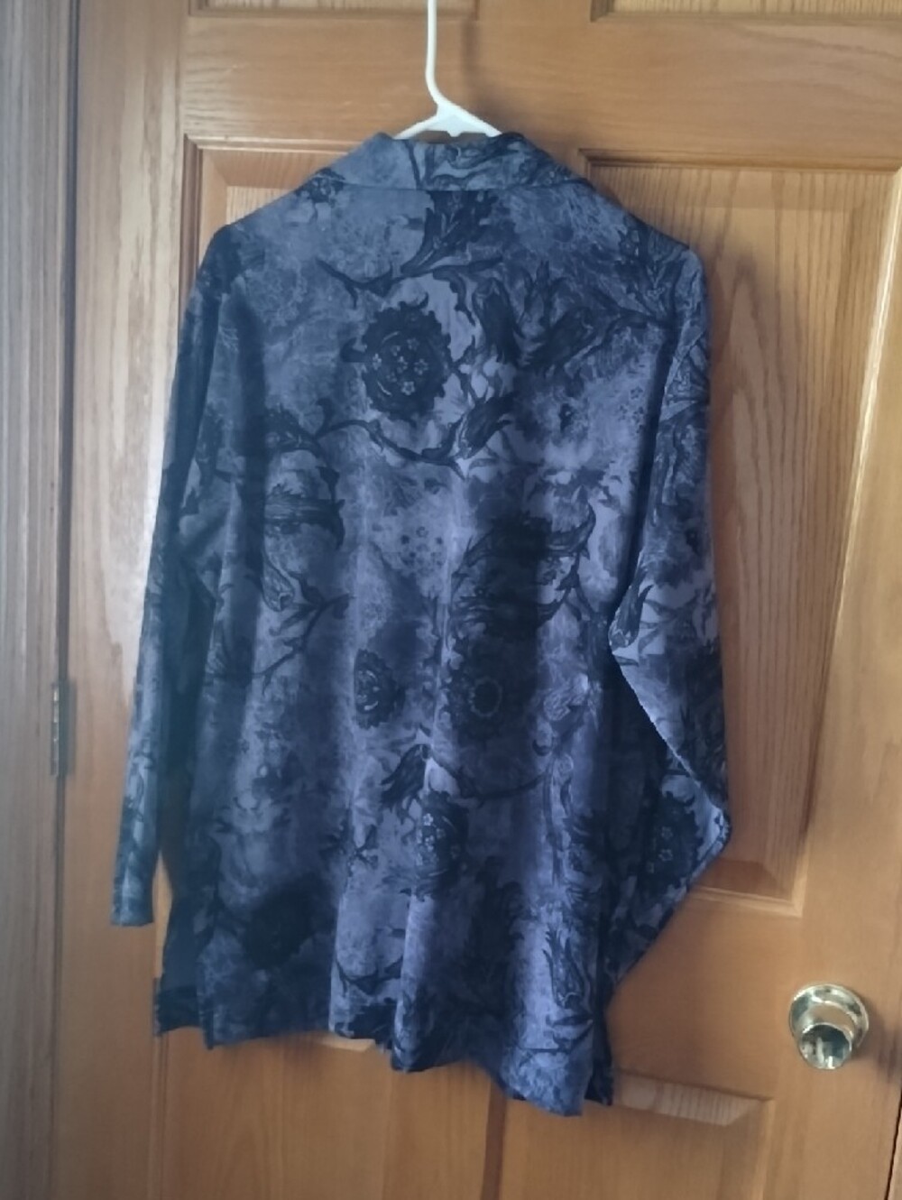 Ruby Rd. Gray Floral Button-Front Tunic - Picture 6 of 6